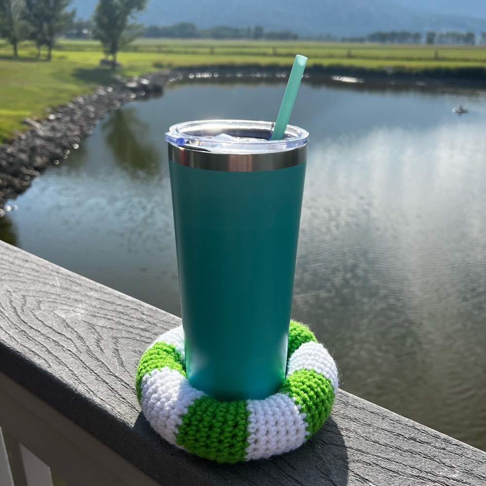 Hand Crocheted Summer Pool Floaty Coaster! - Picture 12 of 17